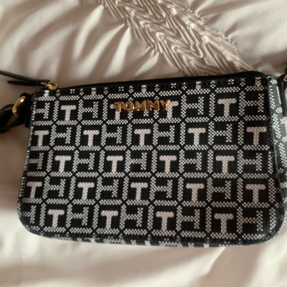 Tommy Hilfiger Black and White Women's Bag